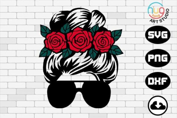 Rose Mom Bun: Crafts & Graphics